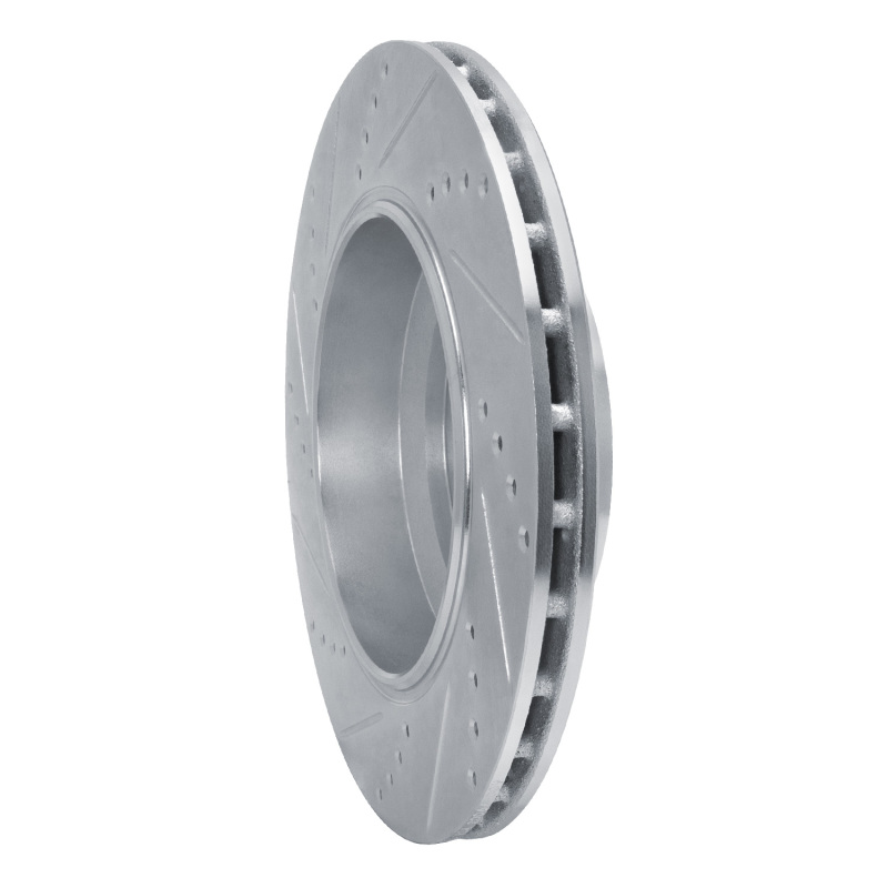 Maserati Ghibli Brake Rotor (1) - Rear Right - R1 Concepts - Drilled & Slotted - Silver - `14-`16